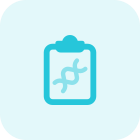 Planning and new match making of the dna on a clipboard icon
