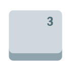 надстрочный индекс-три клавиши icon