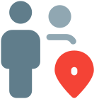 Users location shared among full family members icon