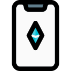 Ethereum application for smartphone for viewing statics and mining icon