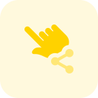 Share on multi touch enable devices logotype icon
