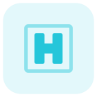 Hospital letter H logotype sign board outdoor icon