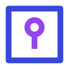 Keyhole square icon