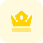 Royal king crown with gem isolated on white background icon