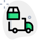 Delivery cargo truck shipping items to consignee icon