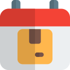 Online shipment booking on a date calendar icon