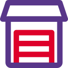 Storage room department isolated on a white background icon