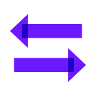両方向のデータ icon