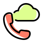 Digital call from the cloud computing system icon