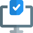 Election voting result counted on desktop computer icon