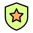 Law enforcement police uniform star shield badge icon