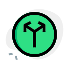 Bi-directional road signal with multiple arrows icon