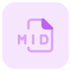 MIDI file extension is a Musical Instrument Digital Interface file icon