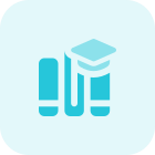 Book on graduation of particular field isolated on a white background icon