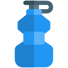 Water bottle with glucose to enhance energy levels icon