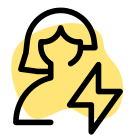 外部闪光标志用于个人资料图片作为充满活力的特写女人新鲜塔尔维沃的指示 icon