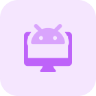 Desktop version of Android operating system isolated on a white background icon