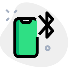 Bluetooth connectivity function on a mobile phone icon