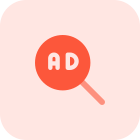 Search or find ads on online portal icon