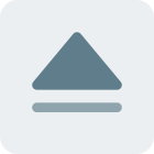 Disc eject symbol on drive button layout icon