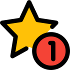 One star rating for the below the average performance icon