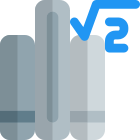 Library book stack on a quadratic equation and mathematics icon