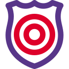 Police officer shield badge isolated on a white background icon