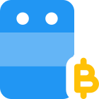 externo-bitcoin-criptomoeda-blockchain-servidor-isolado-em-fundo-branco-banco de dados-cor-tal-revivo icon