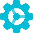 Cog wheel for application and computer management icon