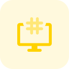 Hashtag sign for highlighting words on social media icon