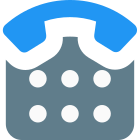 Dial pad buttons of an outdated phone layout icon