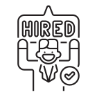 Hired icon