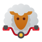 Mouton sur un vélo icon