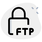 Encrypted form of file transfer protocol with a Padlock logotype icon