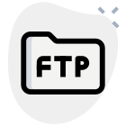 FTP file transfer folder isolated on a white background icon