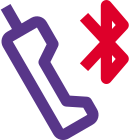 Obsolete phone with Bluetooth connectivity logotype layout icon