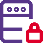Locking and unlocking server for admin access icon
