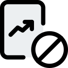 Invalid line graph details on an online portal icon