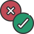 Cross and Tick icon