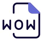 WOW is audio module format use by the grave composer audio tracker icon