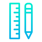 Ruler and Pencil icon