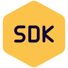 Skd badge logotype isolated on white background icon