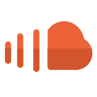 Online cloud computing SoundCloud application for music and podcasting icon