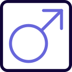 Male Patient sign isolated on a white background icon