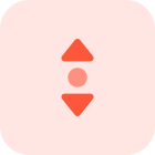 Vertical direction up and down orientation navigation icon