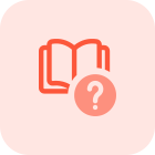 Guidebook with help isolated on a white background icon