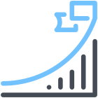 Growth And Flag icon