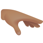 emoji de tom de pele médio com palma para baixo icon