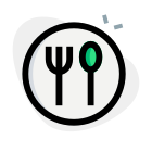 Music at restaurant while having dinner time icon