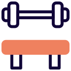 Bench press for the power and strength workout icon